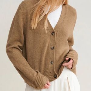 Jenni Kayne Tan Button-Up Cardigan